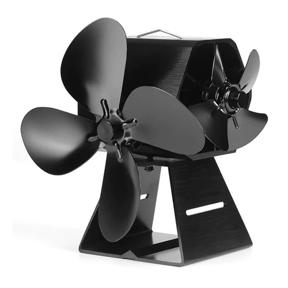 Twin Fan 8 Blade Heat Powered Stove Fan